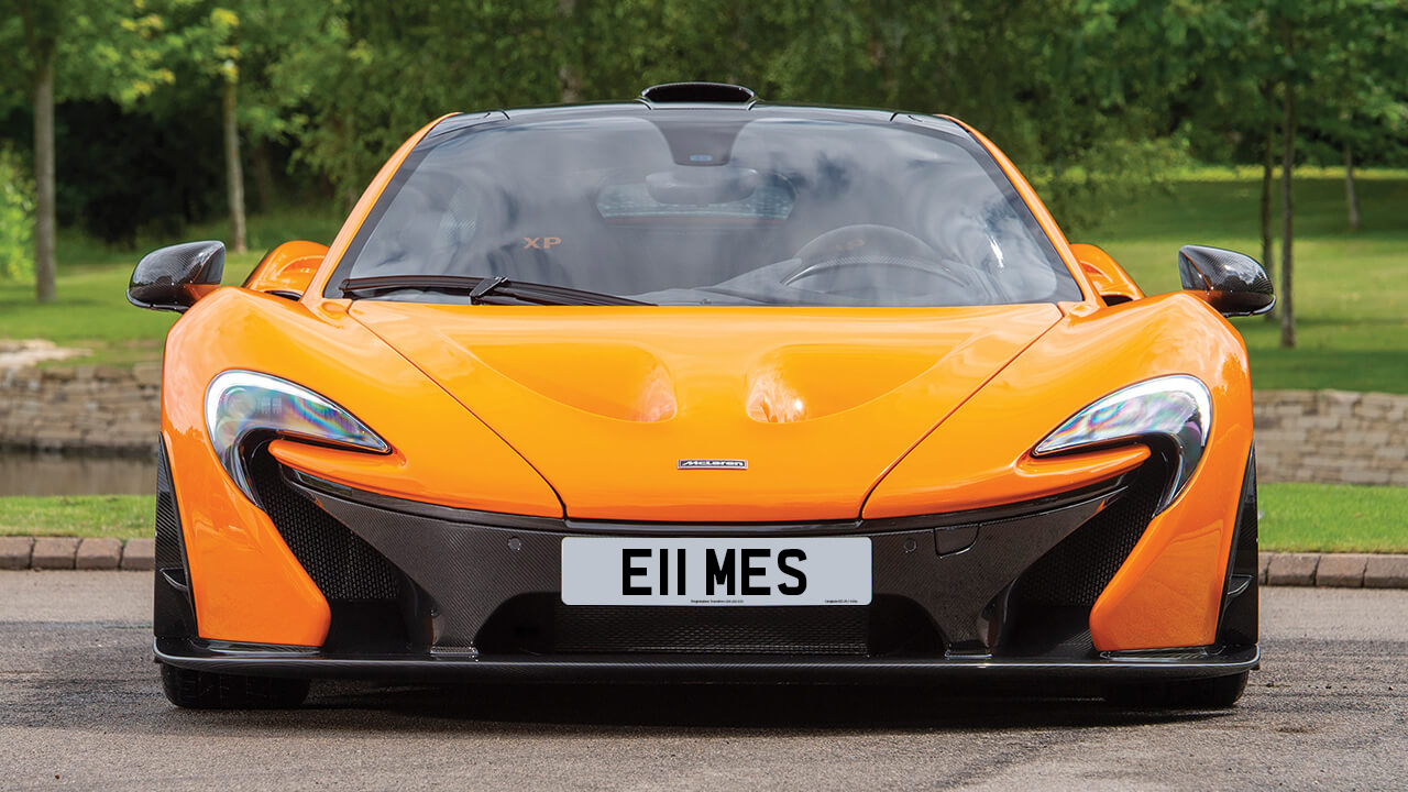 Car displaying the registration mark E11 MES